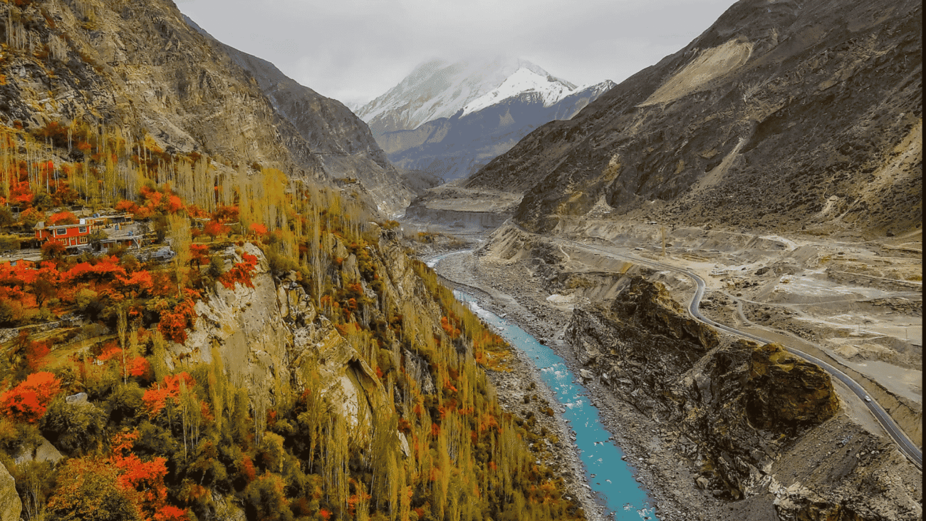 Himalayan mountain valley landscape where authentic shilajit is sourced for Elasna™ Himalayan Shilajit