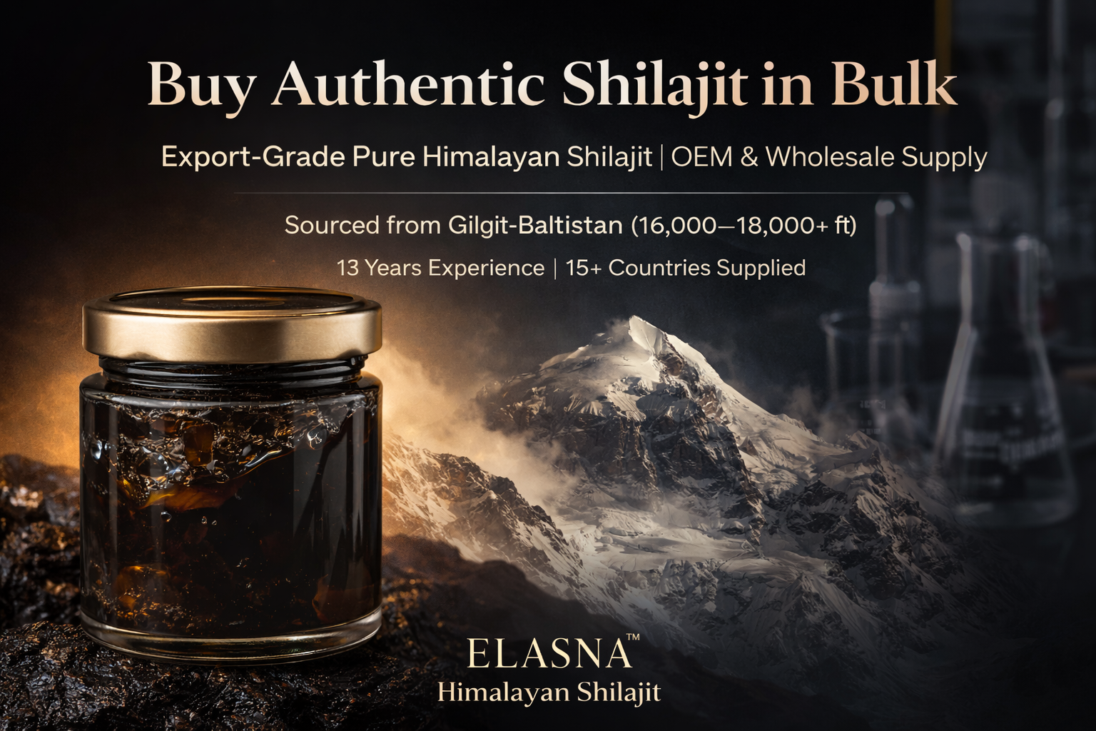 Buy Authentic Shilajit in Bulk from Gilgit-Baltistan – Export-Grade Pure Himalayan Shilajit Wholesale Supplier Elasna