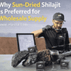 Sun-dried Himalayan Shilajit processing by ELASNA with raw resin, lab reports and finished products for wholesale supply