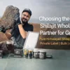 Elasna Himalayan Shilajit wholesale supplier showcasing pure Himalayan Shilajit resin, bulk sourcing, OEM private label products from Gilgit Baltistan